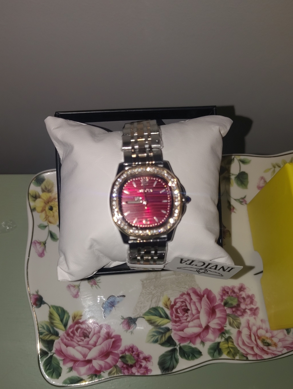 Invicta Women’s Silver Bracelet Watch with Pink Dial
